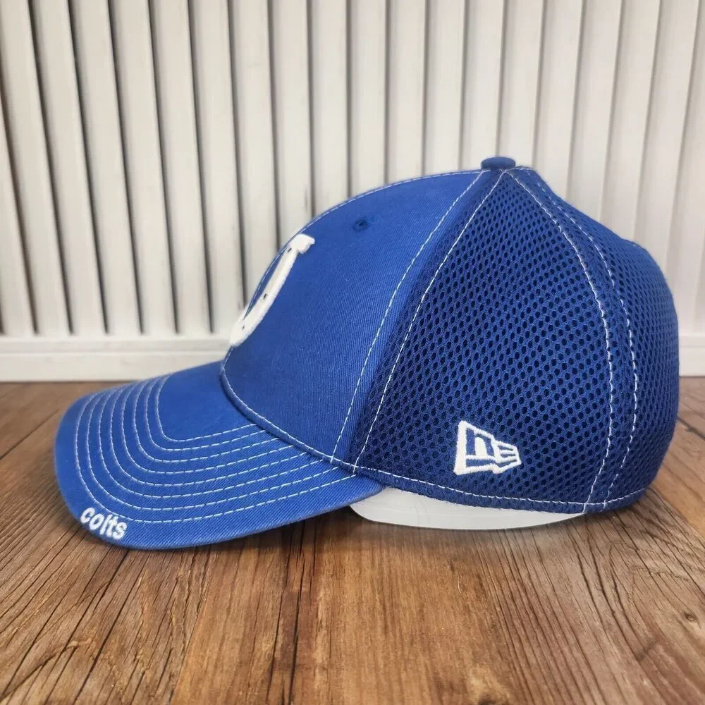 Indianapolis Colts New Era 39thirty Sz M/L Hat Cap Blue Horseshoe NFL Football